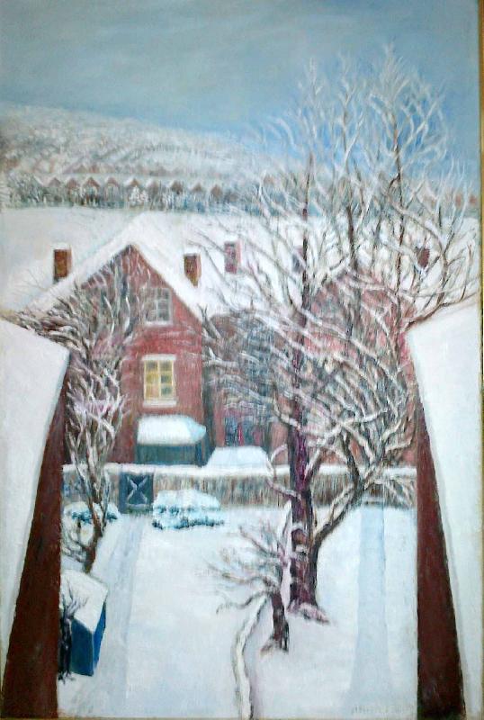 Anita Ree Wimbledon snowscape oil painting image